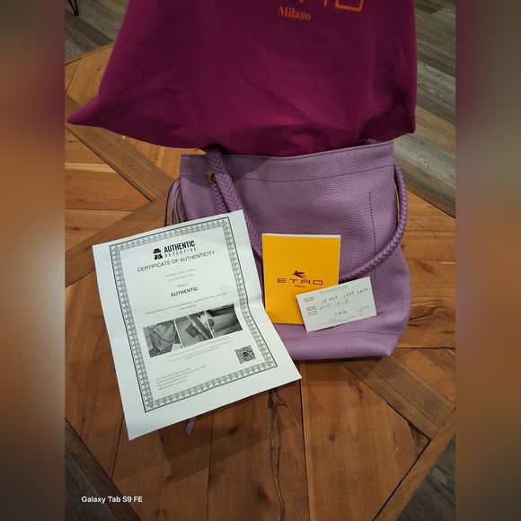 ETRO LEATHER BAG WITH SUEDE FRINGE COMES WITH COA FULL INCLUSION - Picture 10 of 16